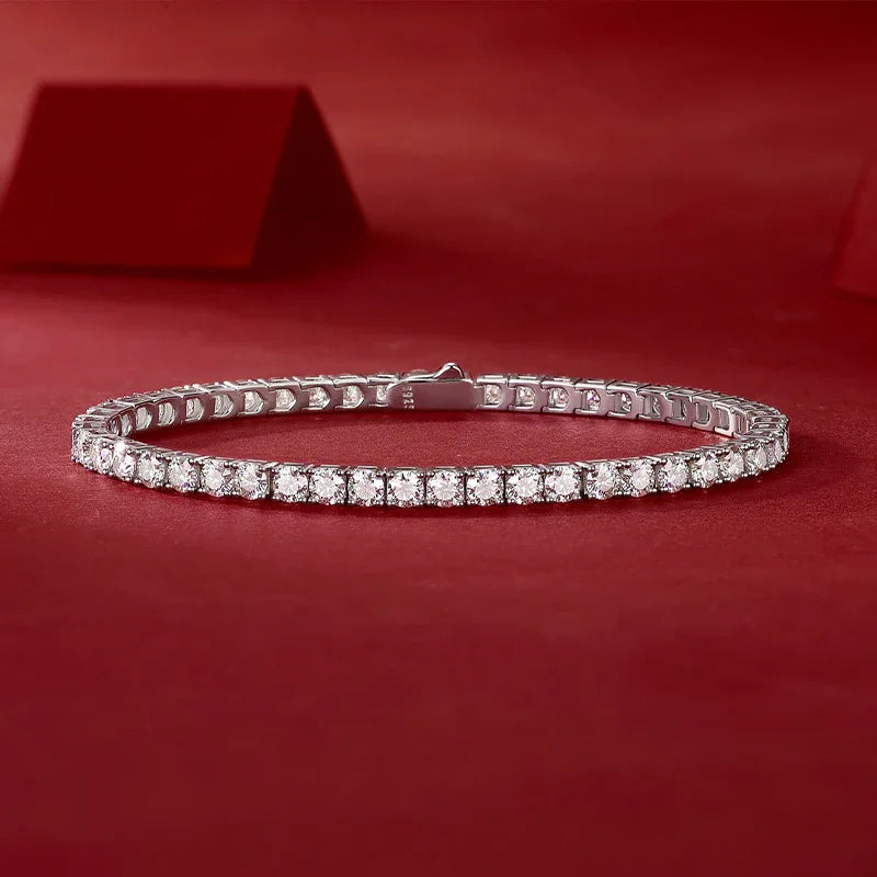 Unique Luxury Fashion Mosan Diamond S925 Silver Bracelet - AURIEVAA