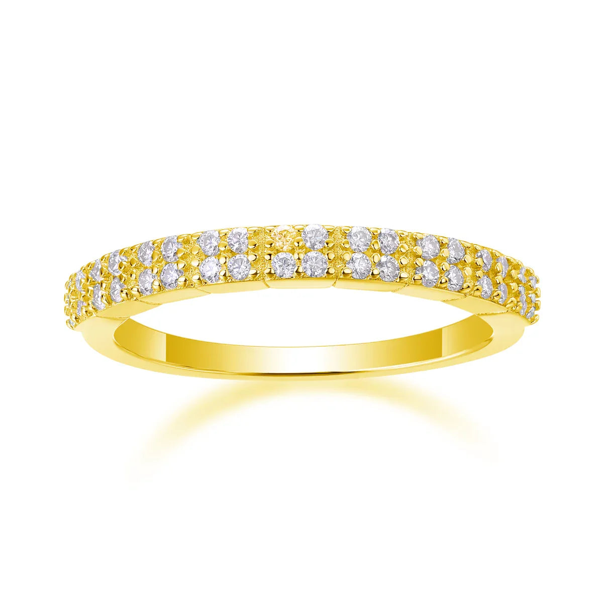 For Love - A Wedding Ring Set With Top-quality Moissanite S925 Silver And Platinum-plated Diamond Can Be Tested With A Diamond Pen. The Ring Is In Gold And Rose Gold - AURIEVAA