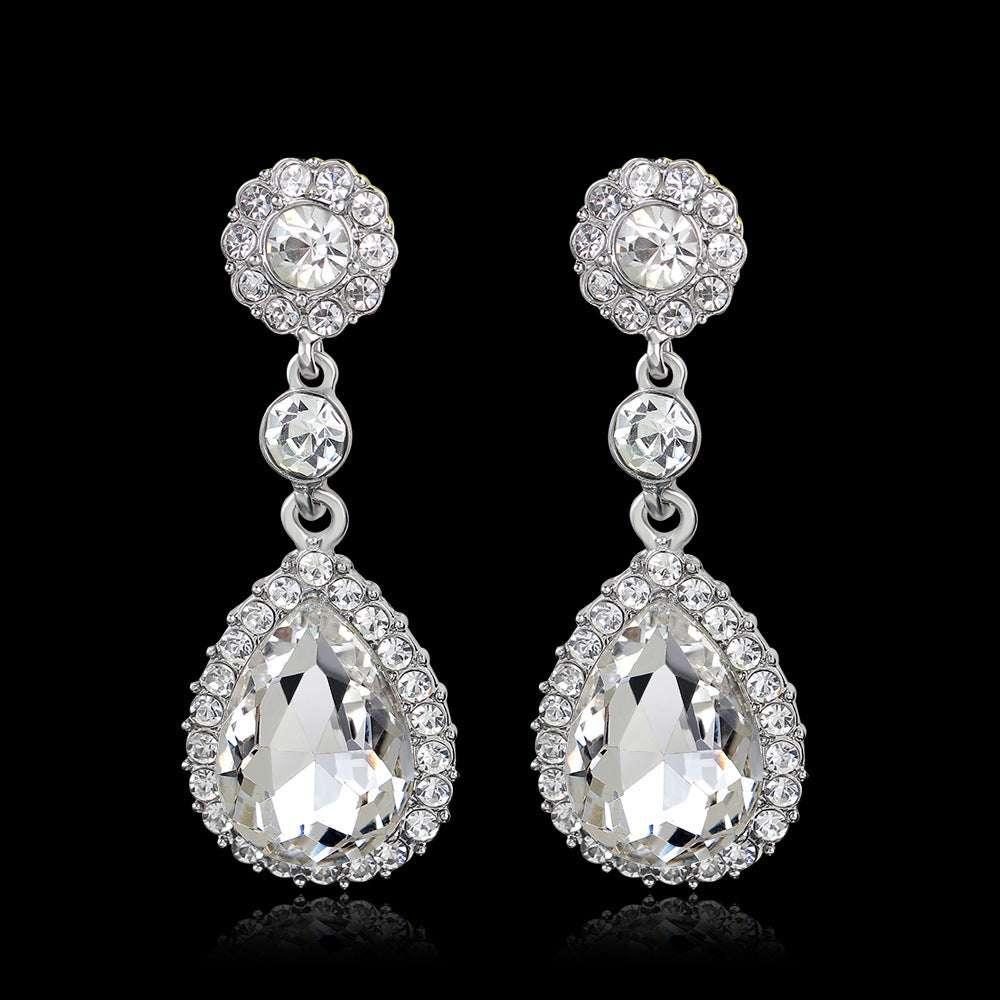 Fashion Elegant Crystal Drop Exquisite Earrings - AURIEVAA