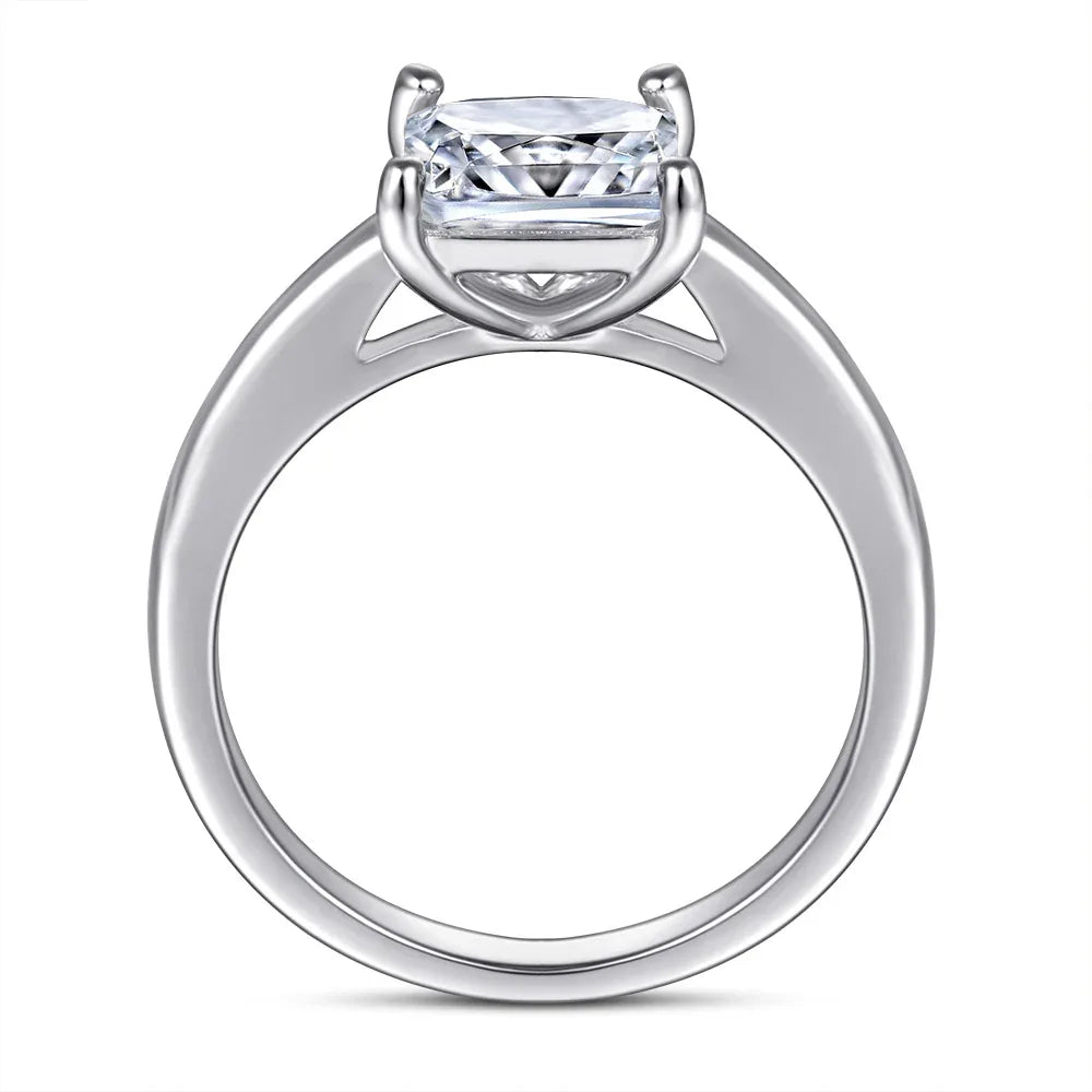 925 Sterling Silver Inlaid Square Zircon Ring - AURIEVAA