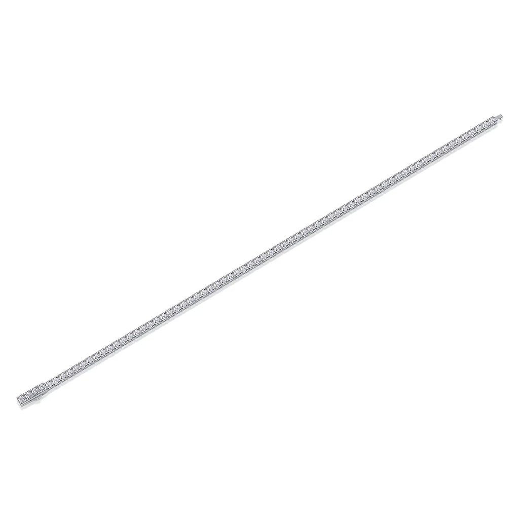 One Of A Kind Luxury Fashion Mosan Diamond Silver Jewelry Comparable To Natural Diamond Bracelet - AURIEVAA