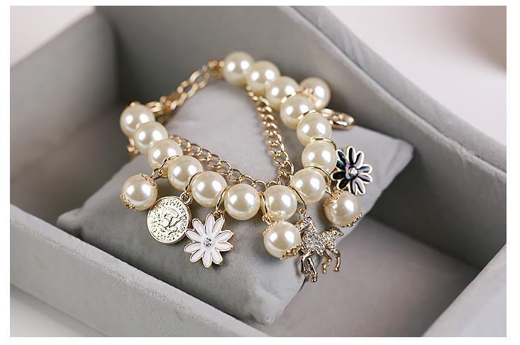 Pearl Flower Bracelet Jewelry - AURIEVAA