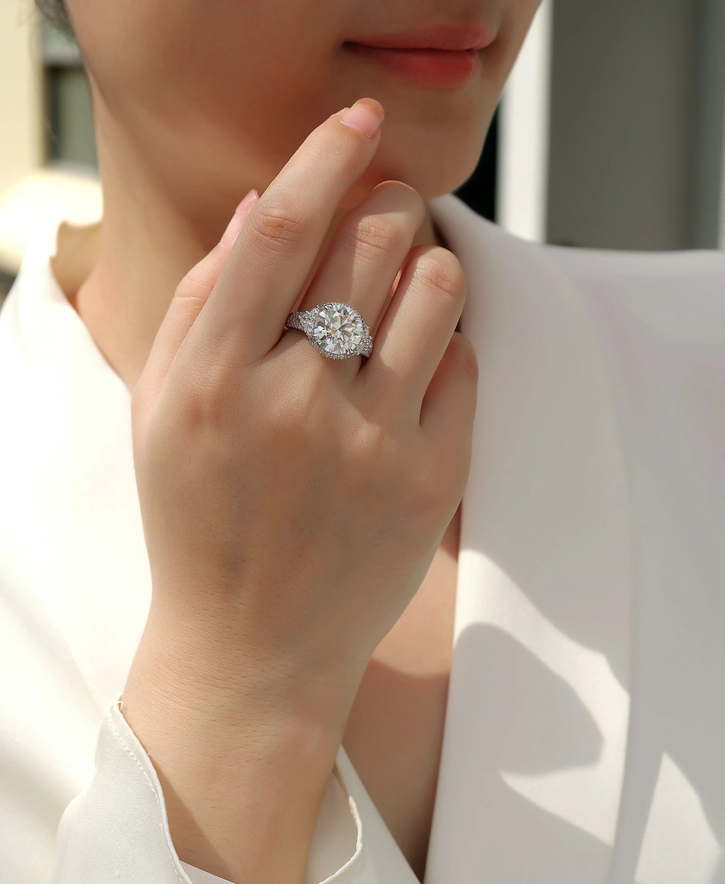 Dance With Youth - A Fashionable And Luxurious Jewelry Accessory Set With 5-carat Moissan Diamond S925 Sterling Silver And Platinum-plated Diamond - AURIEVAA