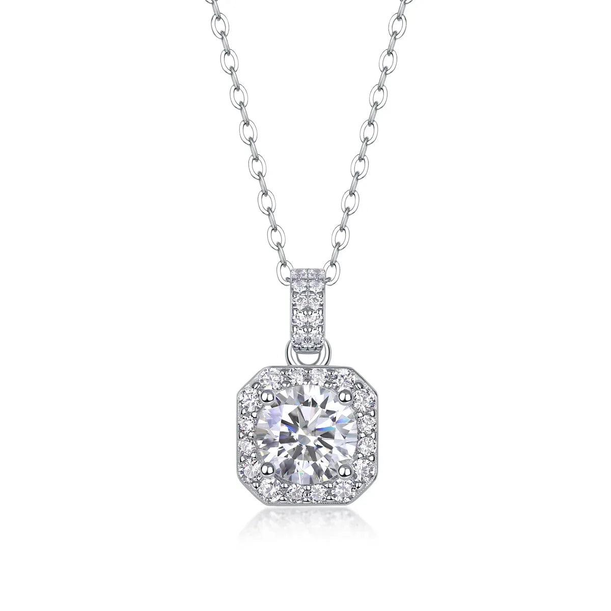 Dawn Light - A Fashionable And Luxurious Diamond Jewelry Pendant Set With 1-carat Moissanite S925 Sterling Silver And Platinum Plating - AURIEVAA