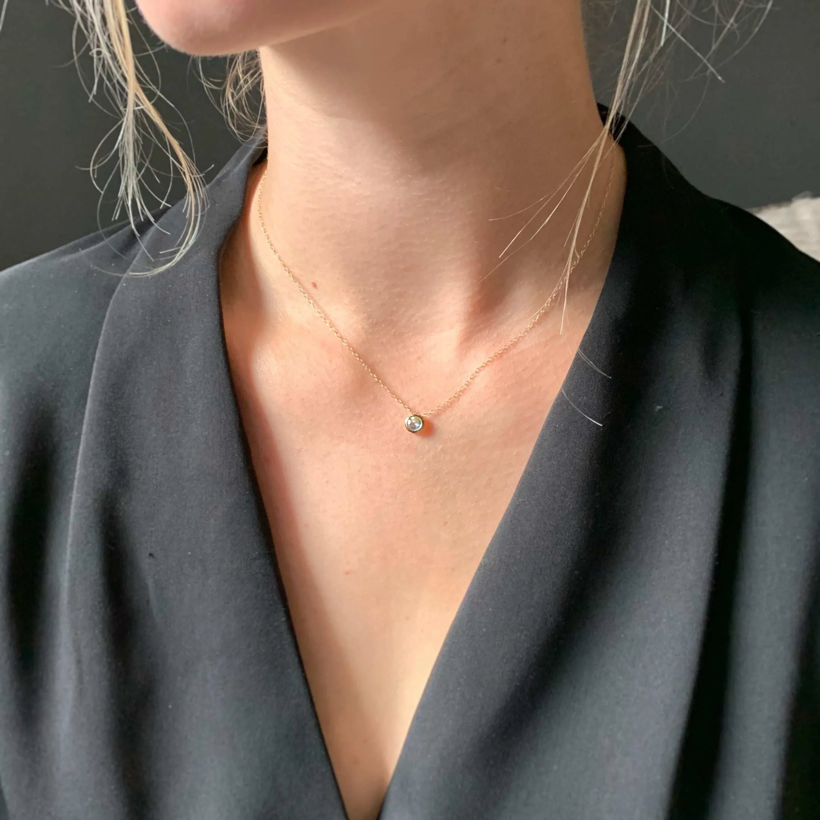 Birthstone Solitaire Necklace - AURIEVAA