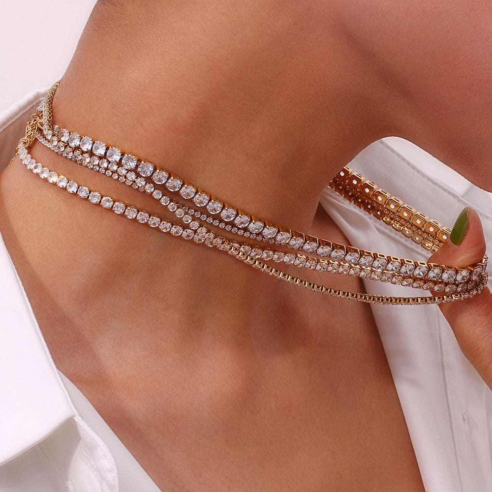 Stainless Steel Fashion Simple Bracelet Necklace Ornament - AURIEVAA