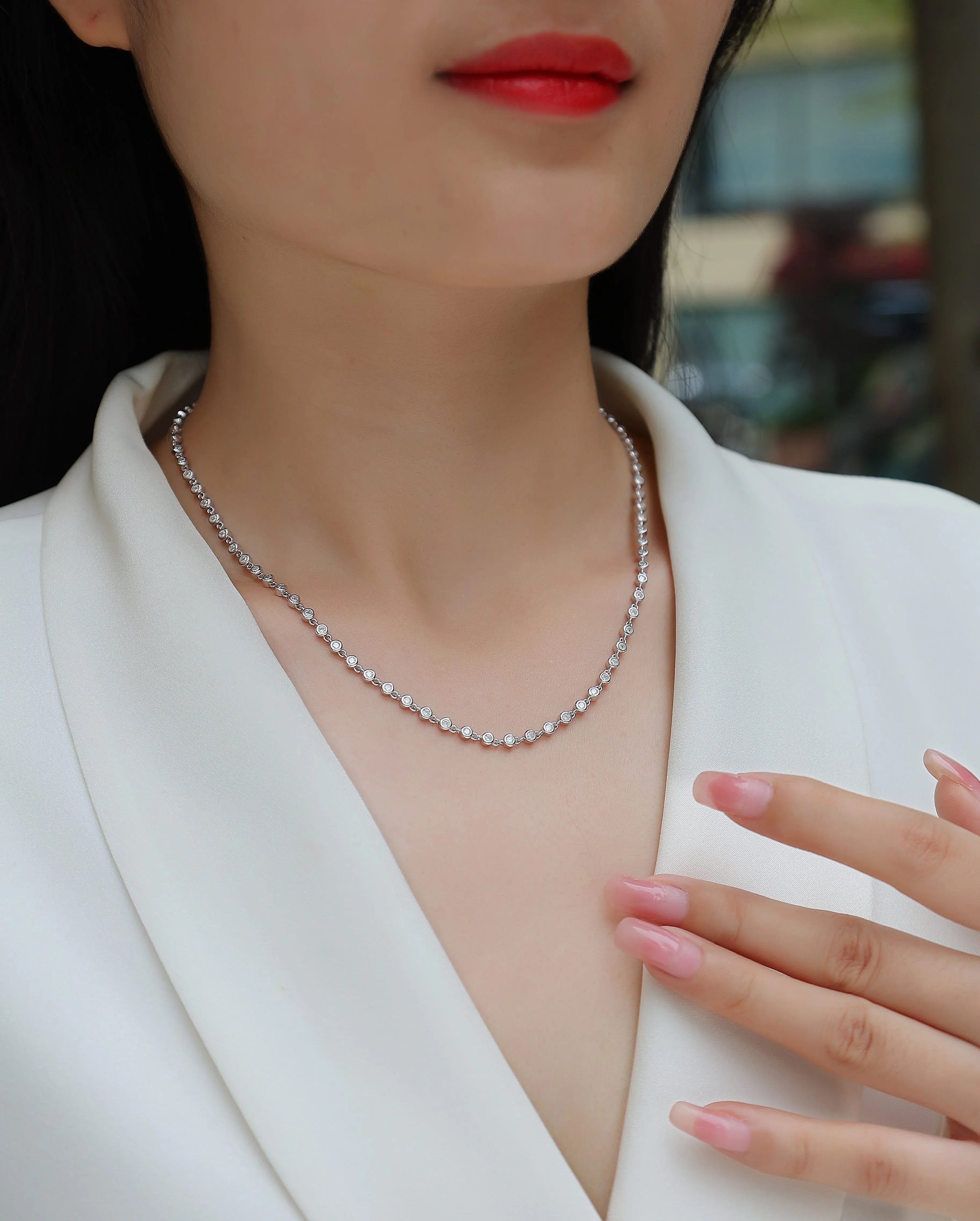 Heart-to-heart - A Fashionable And Luxurious Diamond Jewelry Pendant Set With Moissanite S925 Sterling Silver And Platinum Plating - AURIEVAA