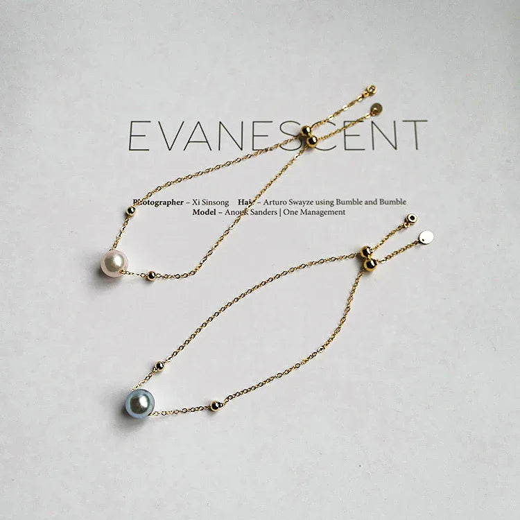 Seawater Pearl Really Hemp Single 14K Gold Bracelet - AURIEVAA