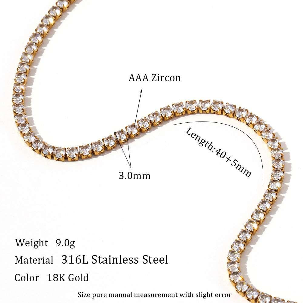Stainless Steel Fashion Simple Bracelet Necklace Ornament - AURIEVAA