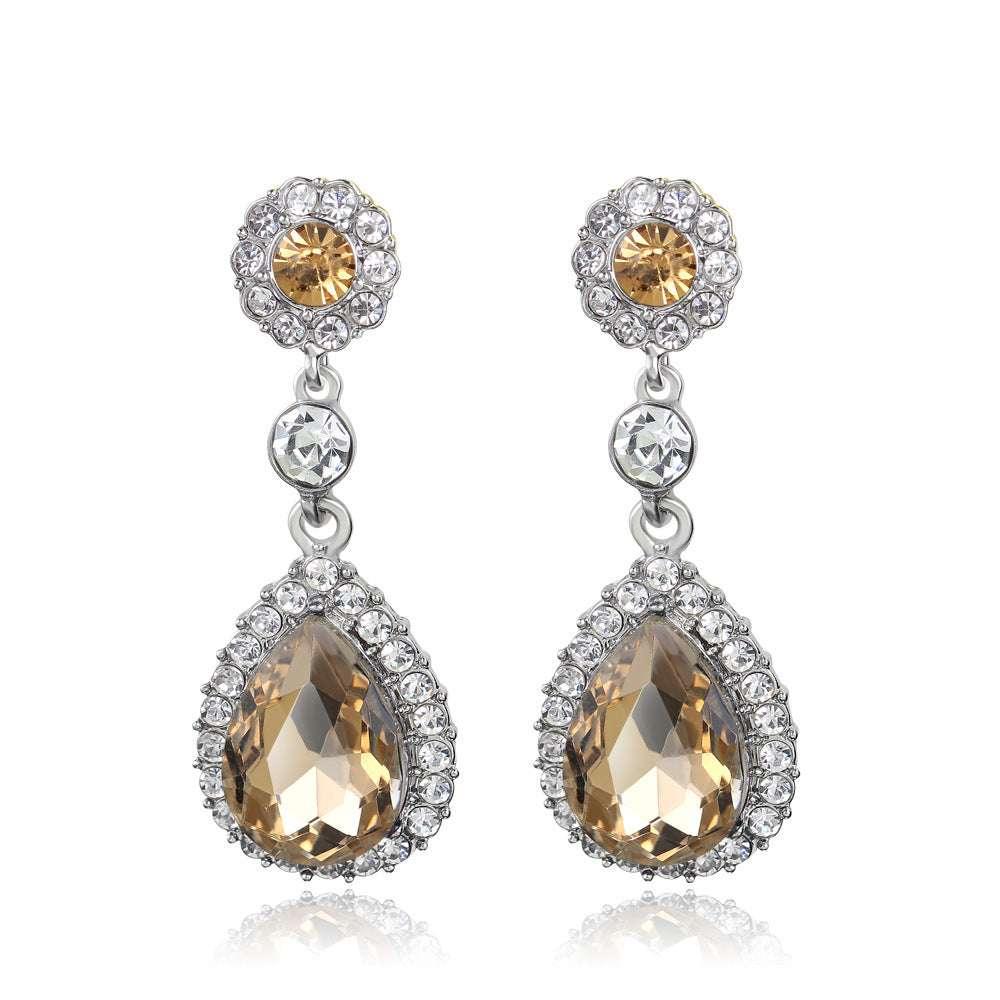 Fashion Elegant Crystal Drop Exquisite Earrings - AURIEVAA