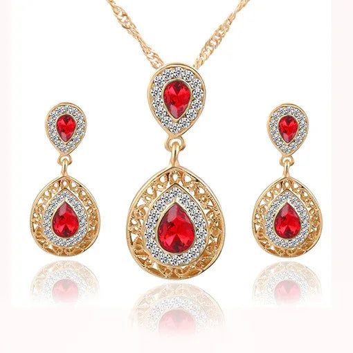 Earrings and Necklace Set Combination - AURIEVAA