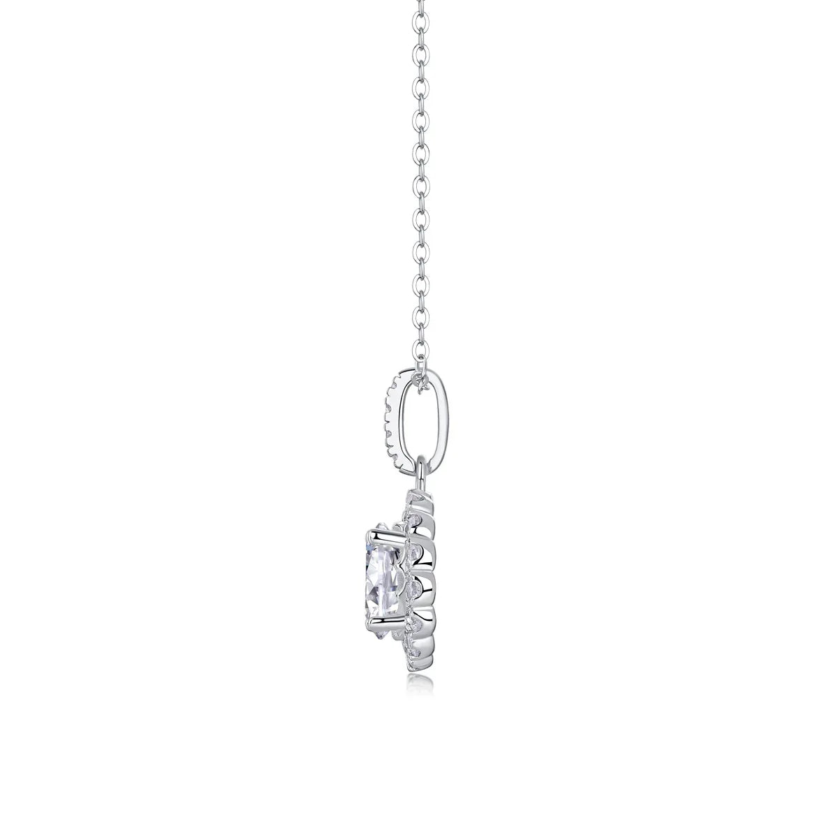 Dandelion - A Fashionable And Luxurious Diamond Jewelry Pendant Set With 2-carat Moissan Diamonds, S925 Sterling Silver And Platinum Plating - AURIEVAA