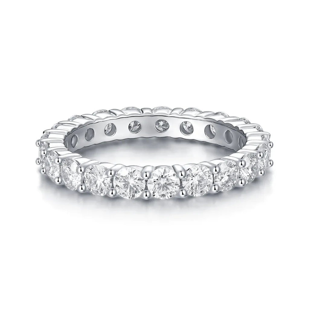 A Fleeting Glimpse - A Wedding Ring Set With Top-quality Moissan S925 Silver And Platinum-plated Diamond Can Be Inspected With A Diamond Pen - AURIEVAA