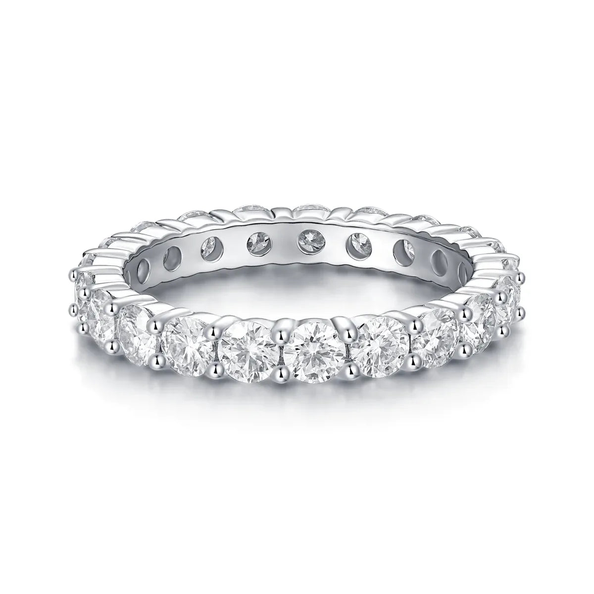 A Fleeting Glimpse - A Wedding Ring Set With Top-quality Moissan S925 Silver And Platinum-plated Diamond Can Be Inspected With A Diamond Pen - AURIEVAA