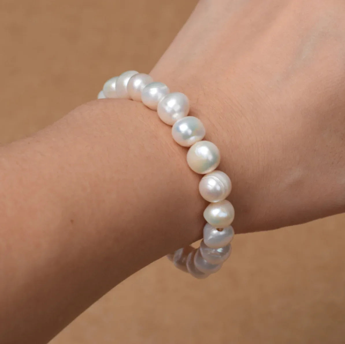 Pearl necklace plump white natural - AURIEVAA