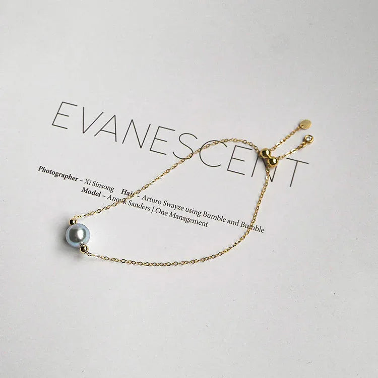 Seawater Pearl Really Hemp Single 14K Gold Bracelet - AURIEVAA