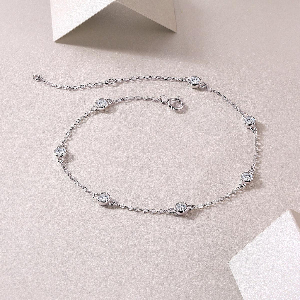 Smart Bubble Luxury Fashion Mossan Diamond S925 Silver Bracelet Comparable To Natural Diamonds - AURIEVAA