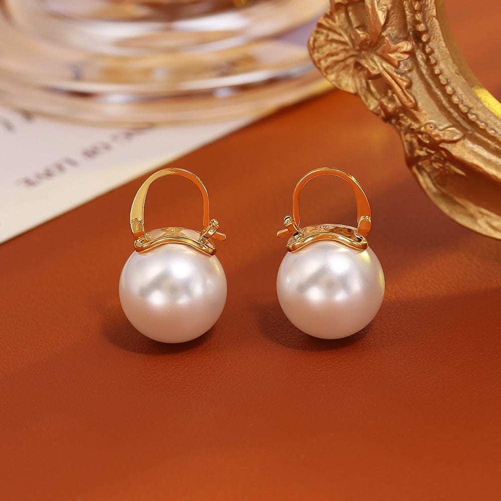 Pearl Earrings Simple Fashion High Sense All-match Women - AURIEVAA