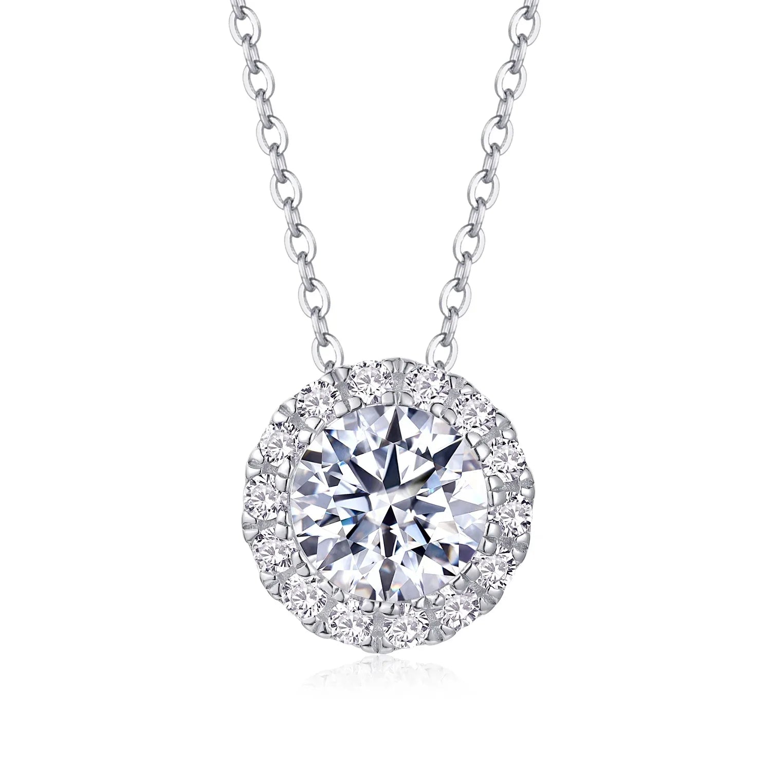 Legend Of The Starry Night - A Fashionable And Luxurious Diamond Jewelry Pendant Set With 2-carat Moissanite S925 Sterling Silver And Platinum Plating - AURIEVAA