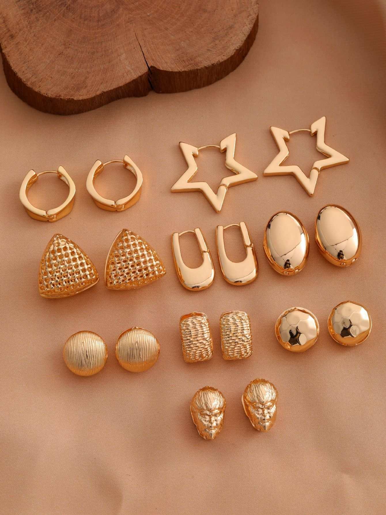 Fashion Grid Versatile Temperament Earrings - AURIEVAA