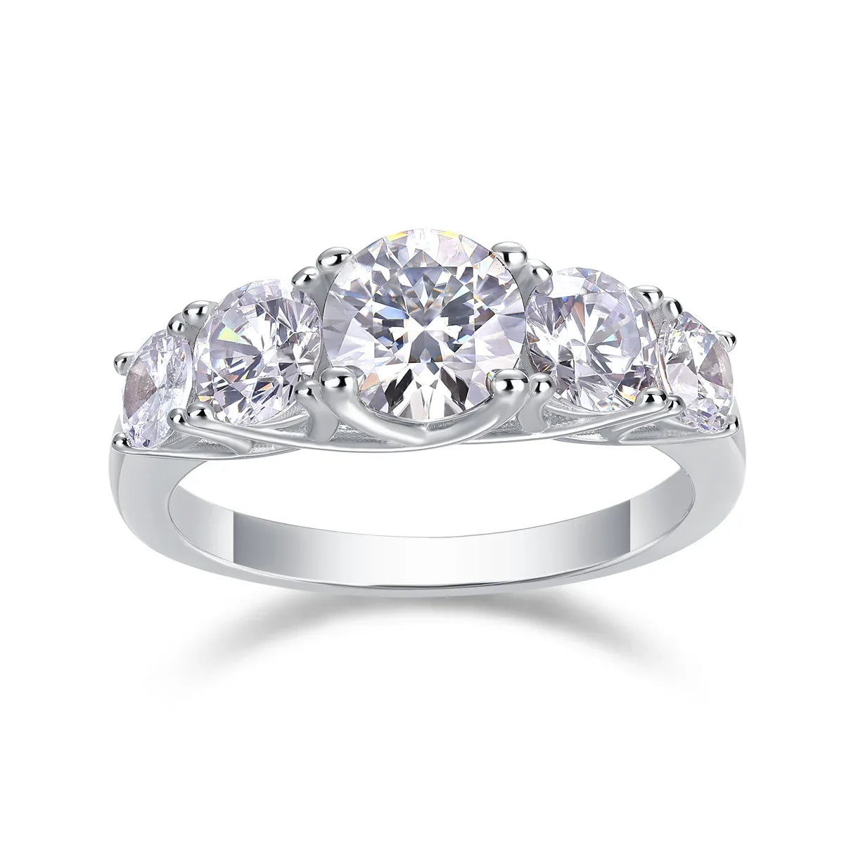 Deep Affection - Set With 1-carat Top-quality Moissanite S925 Silver And Platinum-plated Diamond Wedding Ring. The Ring Can Be Tested With A Diamond Pen In Gold And Rose Gold - AURIEVAA