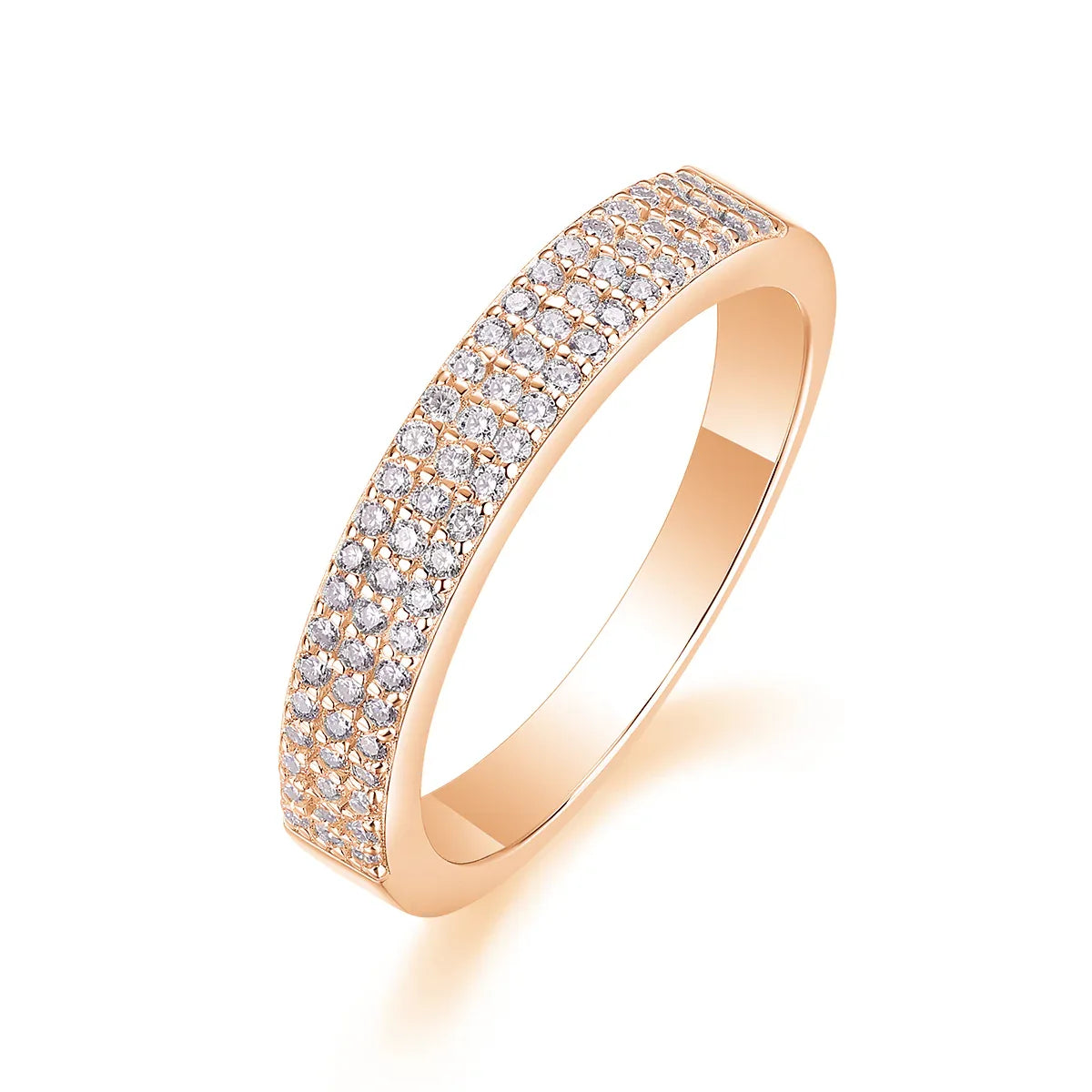 Dancing Gracefully - A Wedding Ring Set With Top-quality Moissanite S925 Silver And Platinum-plated Diamond. The Ring Can Be Tested With A Diamond Pen In Yellow Gold And Rose Gold - AURIEVAA
