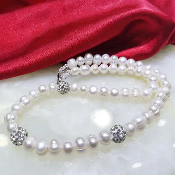 8-9mm Pearl Necklace Bracelet Set - AURIEVAA