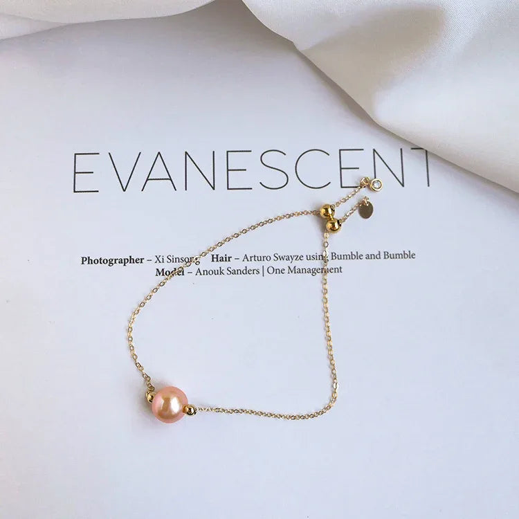 Seawater Pearl Really Hemp Single 14K Gold Bracelet - AURIEVAA