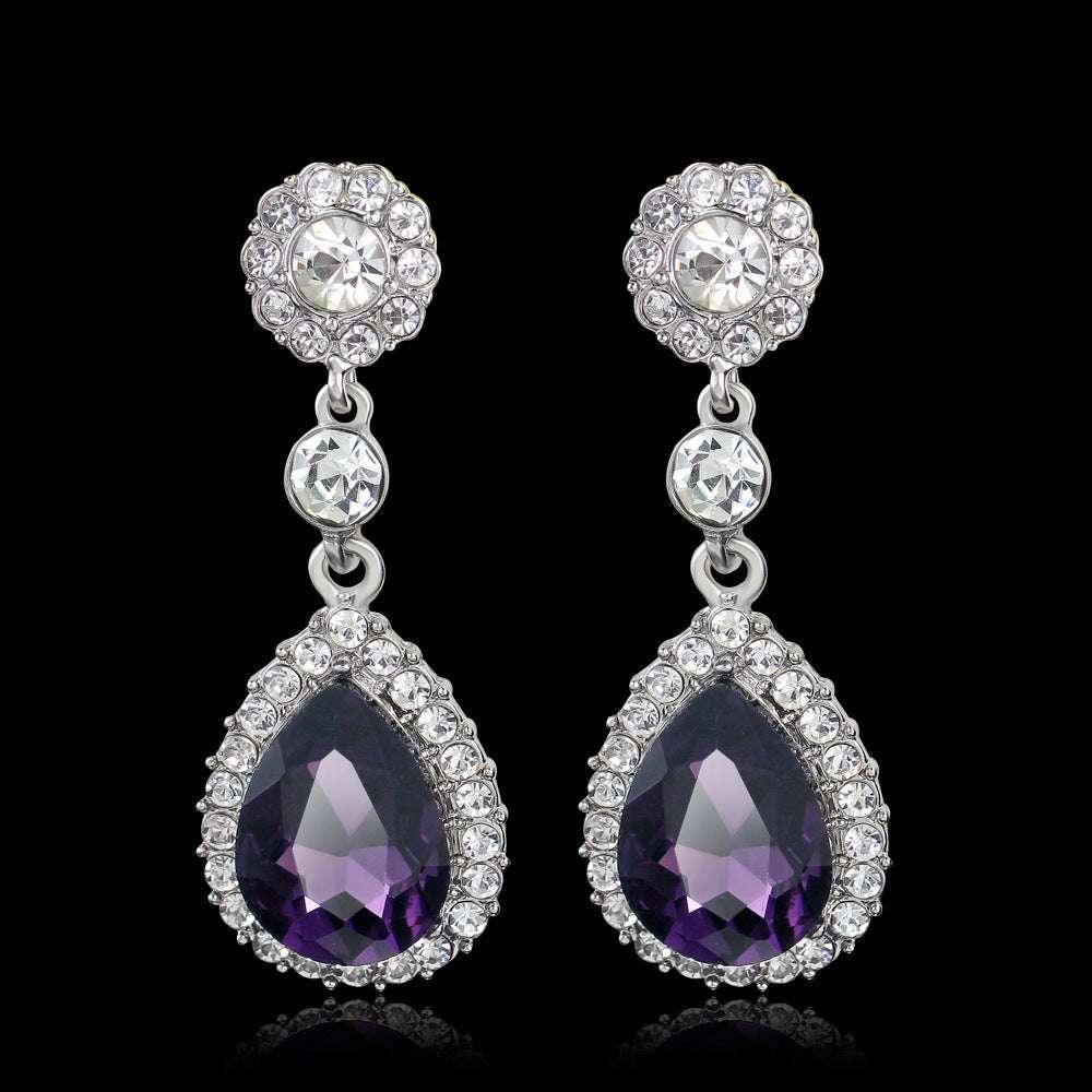 Fashion Elegant Crystal Drop Exquisite Earrings - AURIEVAA