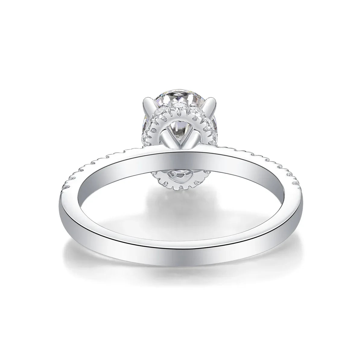 Cinderella - Set With Top-quality Moissanite S925, Silver And Platinum-plated Diamond Wedding Ring. The Ring Can Be Inspected With A Diamond Pen - AURIEVAA