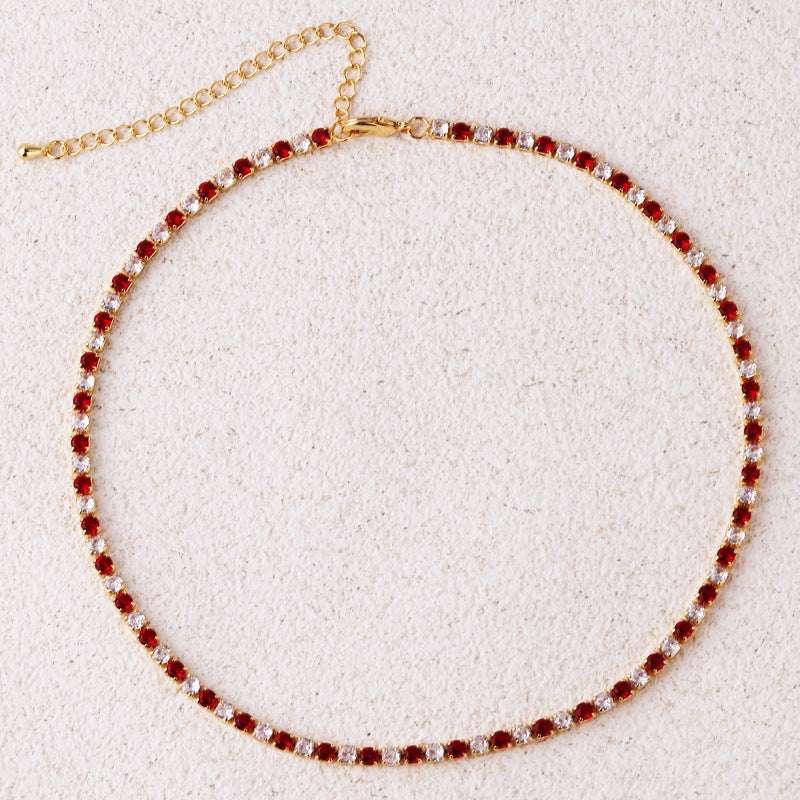 Simulated Ruby Oval Fashion Trendy Temperament Earrings - AURIEVAA