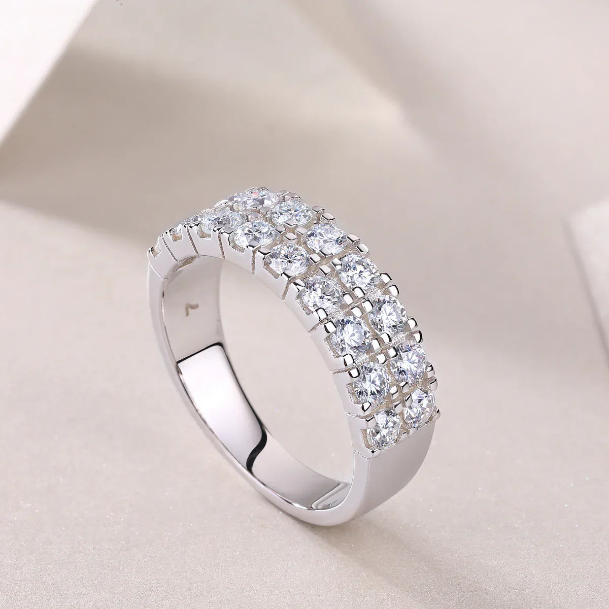 Moissanite S925 Sterling Silver Light Luxury Online Influencer Ring Women - AURIEVAA