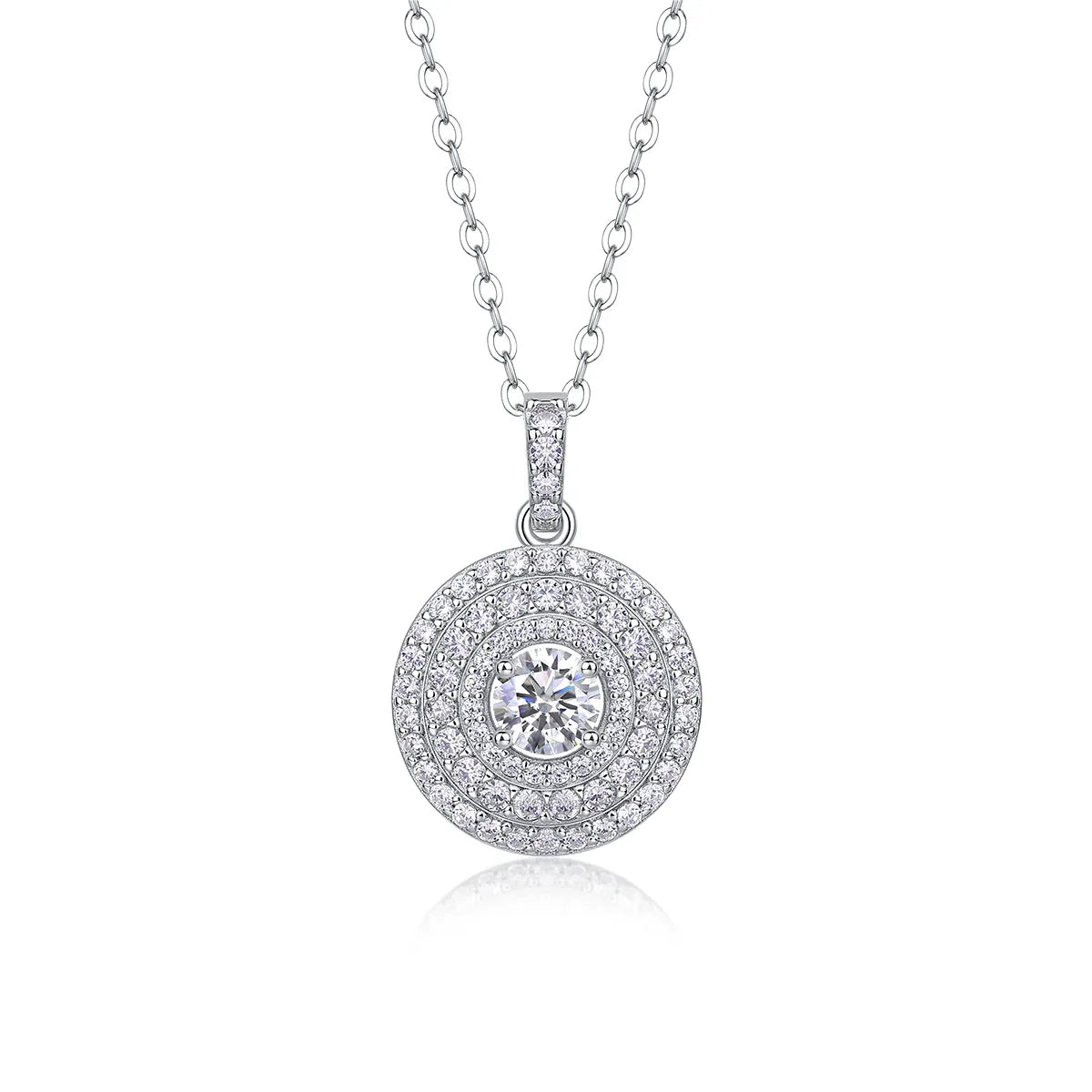 White Dune - A Fashionable And Luxurious Diamond Jewelry Pendant Set With Moissanite S925 Sterling Silver And Platinum Plating - AURIEVAA