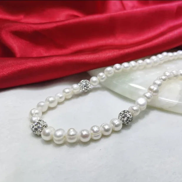 8-9mm Pearl Necklace Bracelet Set - AURIEVAA