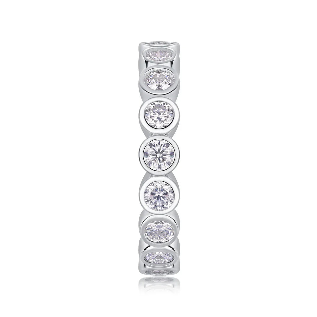 Emerging From The Cocoon - A Wedding Ring Set With Top-quality Moissanite S925 Silver And Platinum-plated Diamond Can Be Tested With A Diamond Pen. The Ring Is In Gold And Rose Gold - AURIEVAA