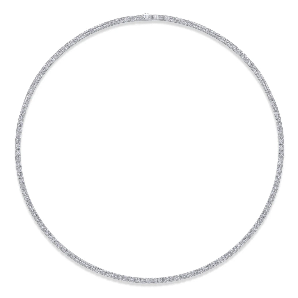 Winter Lake Luxury Fashion Set Mosan Diamond S925 Silver Necklace Rivaling Natural Diamonds - AURIEVAA