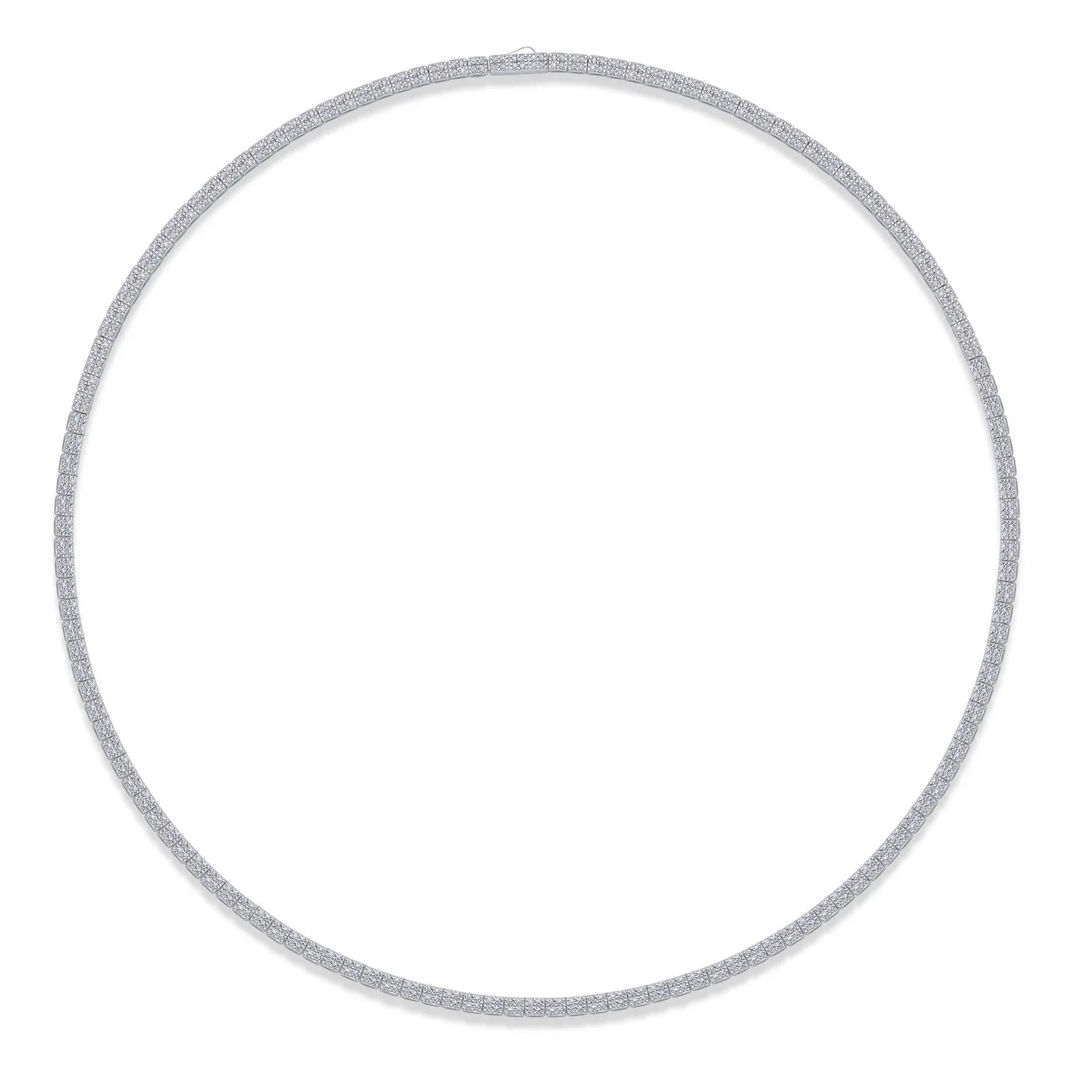 Winter Lake Luxury Fashion Set Mosan Diamond S925 Silver Necklace Rivaling Natural Diamonds - AURIEVAA