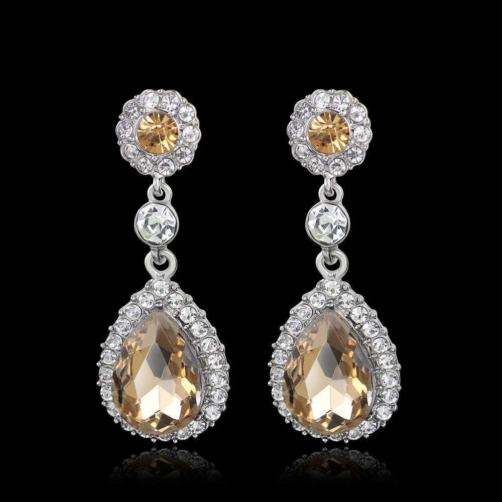 Fashion Elegant Crystal Drop Exquisite Earrings - AURIEVAA