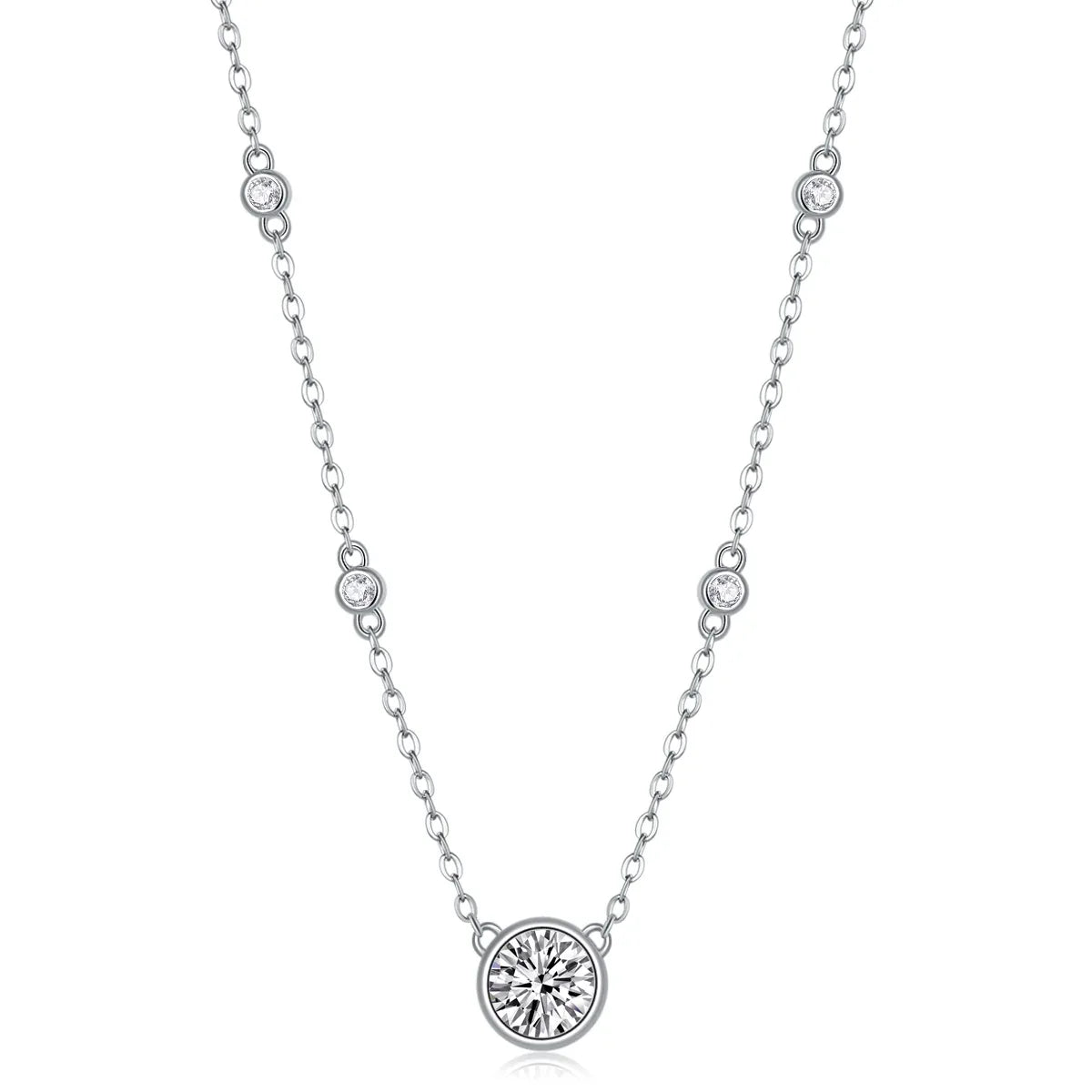 Natural Reverie - A Fashionable And Luxurious Diamond Jewelry Pendant Set With 1-carat Moissan Diamond S925 Sterling Silver And Platinum Plating - AURIEVAA