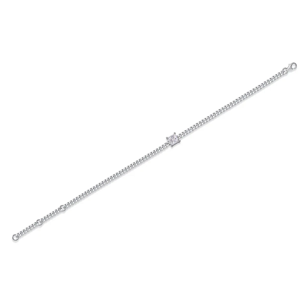 Resolute Luxury Fashion Mossan Diamond S925 Silver Bracelet - AURIEVAA