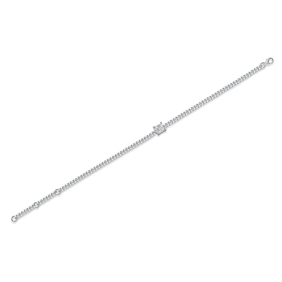 Resolute Luxury Fashion Mossan Diamond S925 Silver Bracelet - AURIEVAA