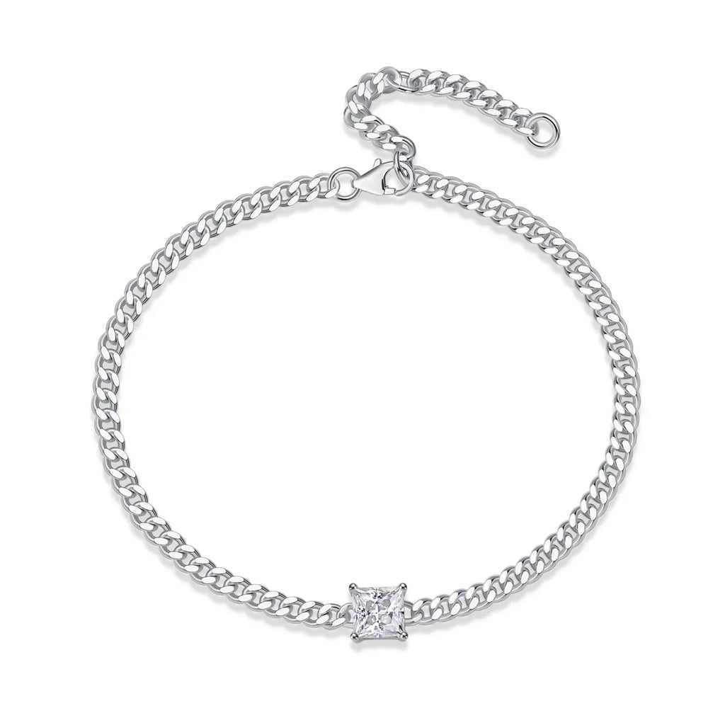 Resolute Luxury Fashion Mossan Diamond S925 Silver Bracelet - AURIEVAA