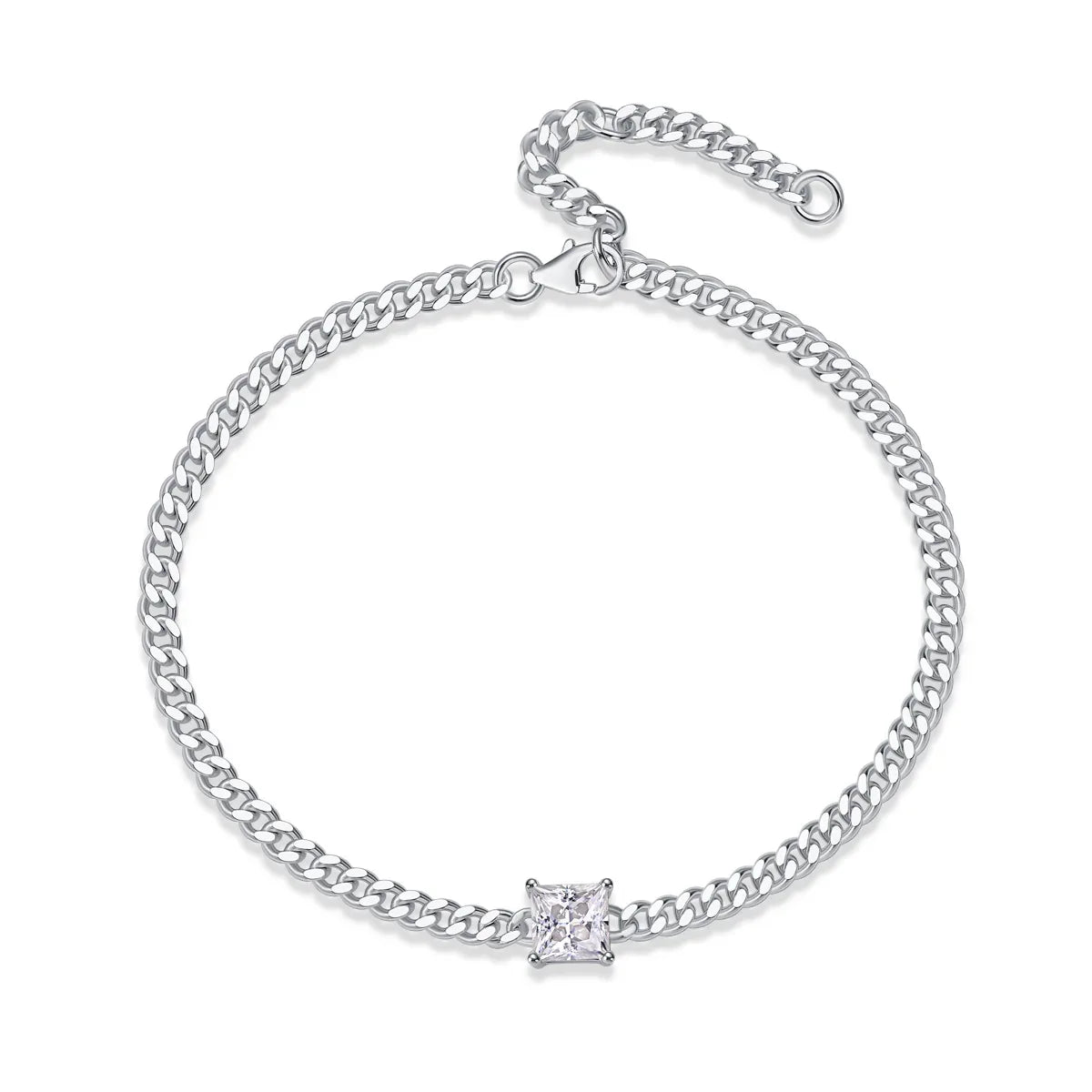 Resolute Luxury Fashion Mossan Diamond S925 Silver Bracelet - AURIEVAA