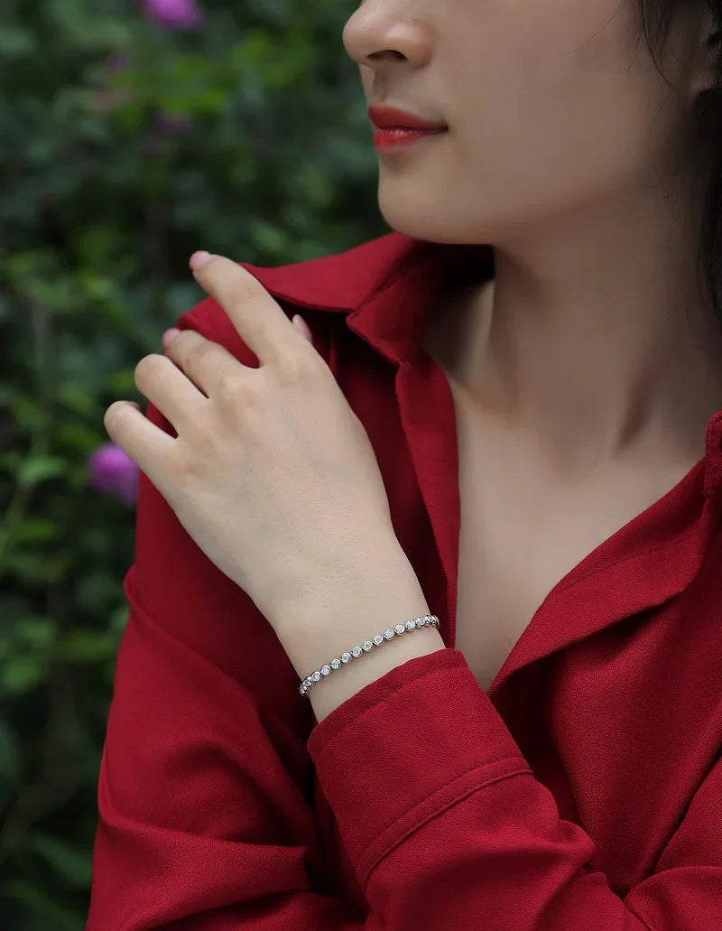 Galaxy Dream Luxury Fashion Mosan Diamond S925 Silver Bracelet - AURIEVAA