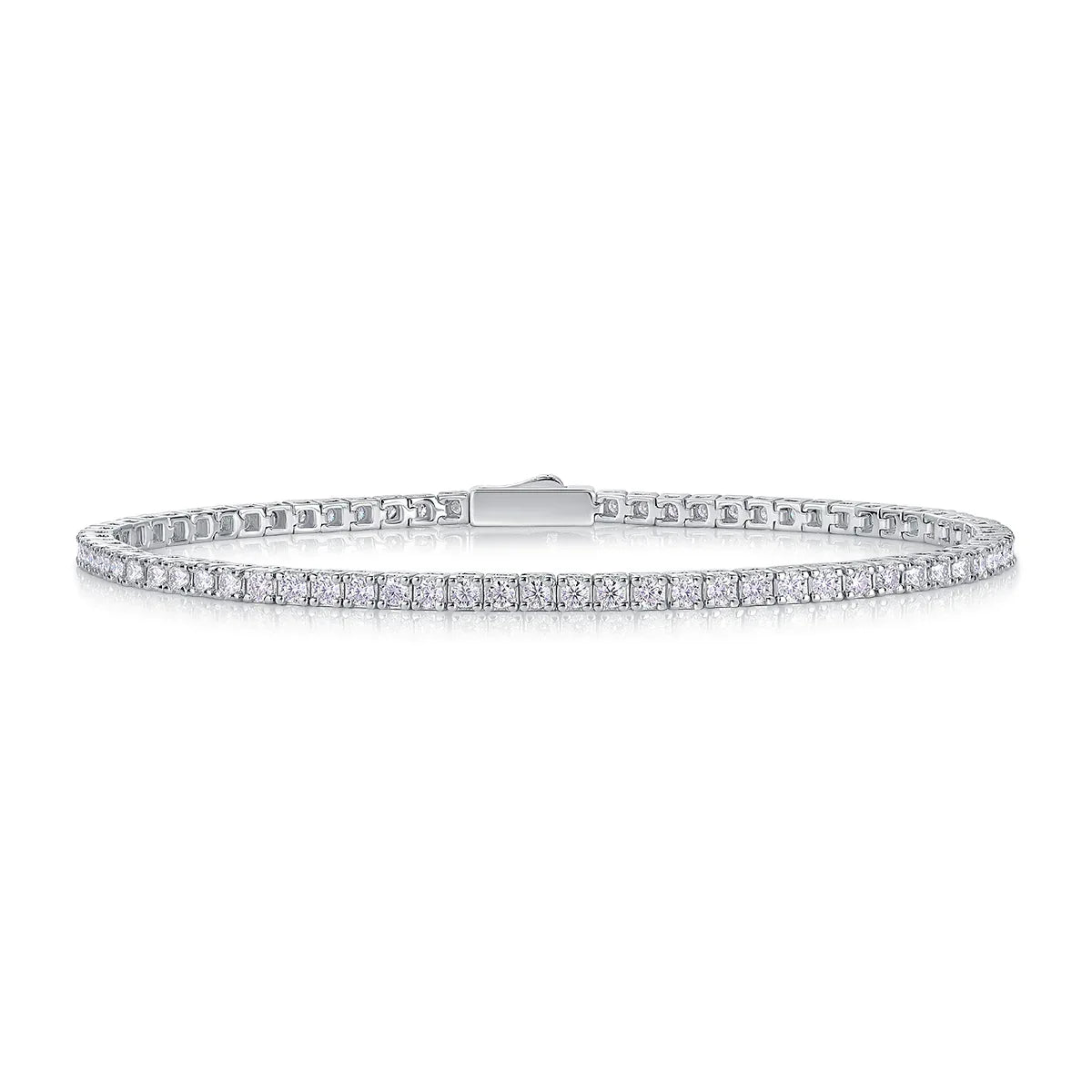 One Of A Kind Luxury Fashion Mosan Diamond Silver Jewelry Comparable To Natural Diamond Bracelet - AURIEVAA