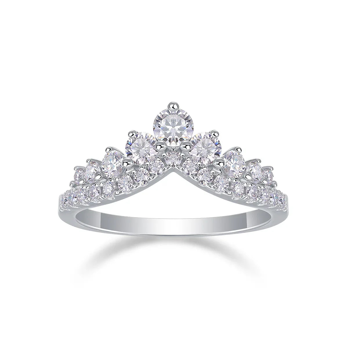 Victoria - A Wedding Ring Set With Top-quality Moissanite S925 Silver And Platinum-plated Diamond Can Be Inspected With A Diamond Pen - AURIEVAA