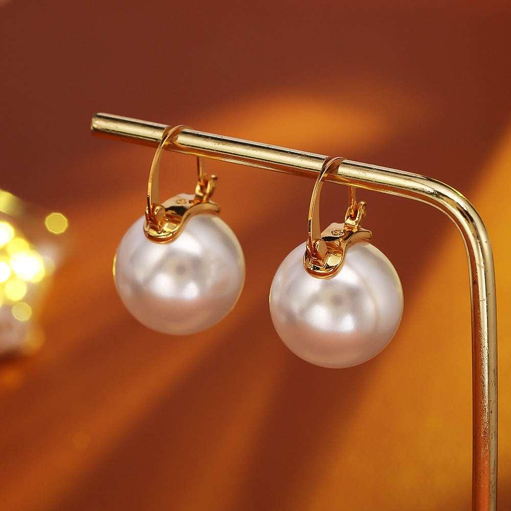 Pearl Earrings Simple Fashion High Sense All-match Women - AURIEVAA