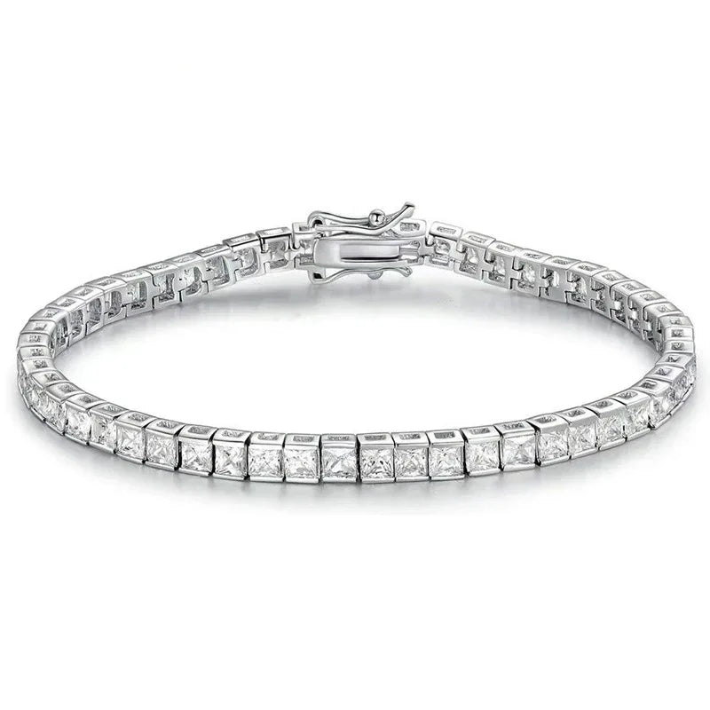 Hip Hop Bracelet Square Zircon Tennis Bracelet - AURIEVAA