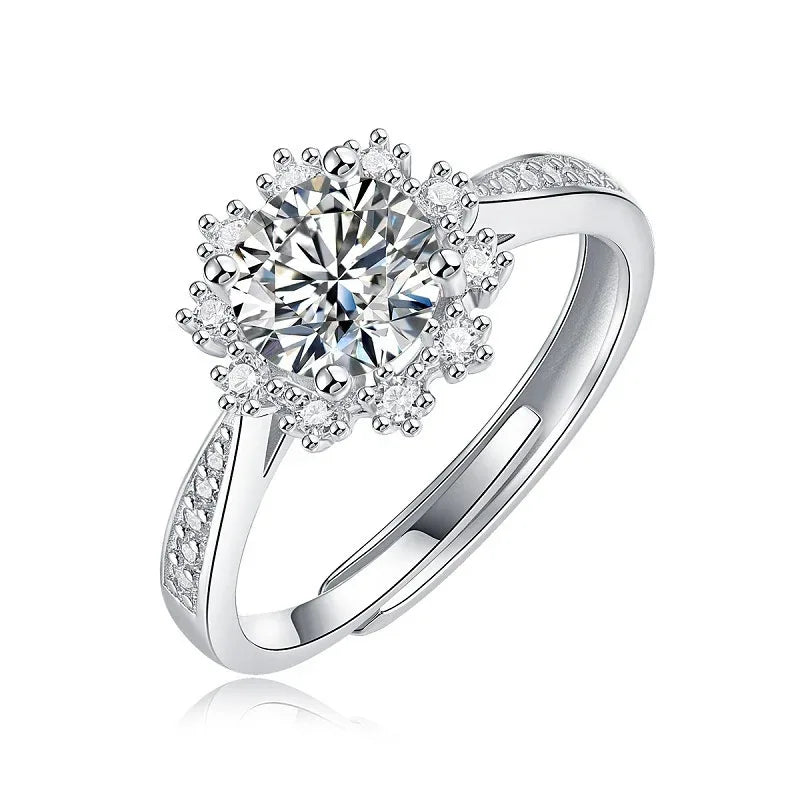 Ring S925 Silver Ice And Snow Female Ring Fashion - AURIEVAA