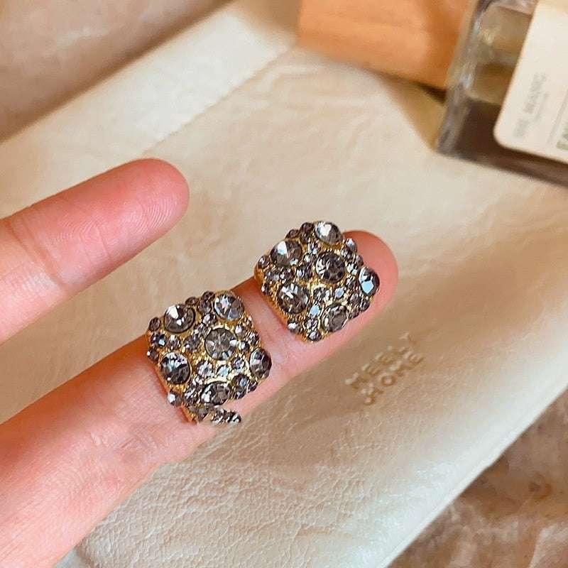 Black Full Diamond Micro Inlaid Zircon Square Suit - AURIEVAA